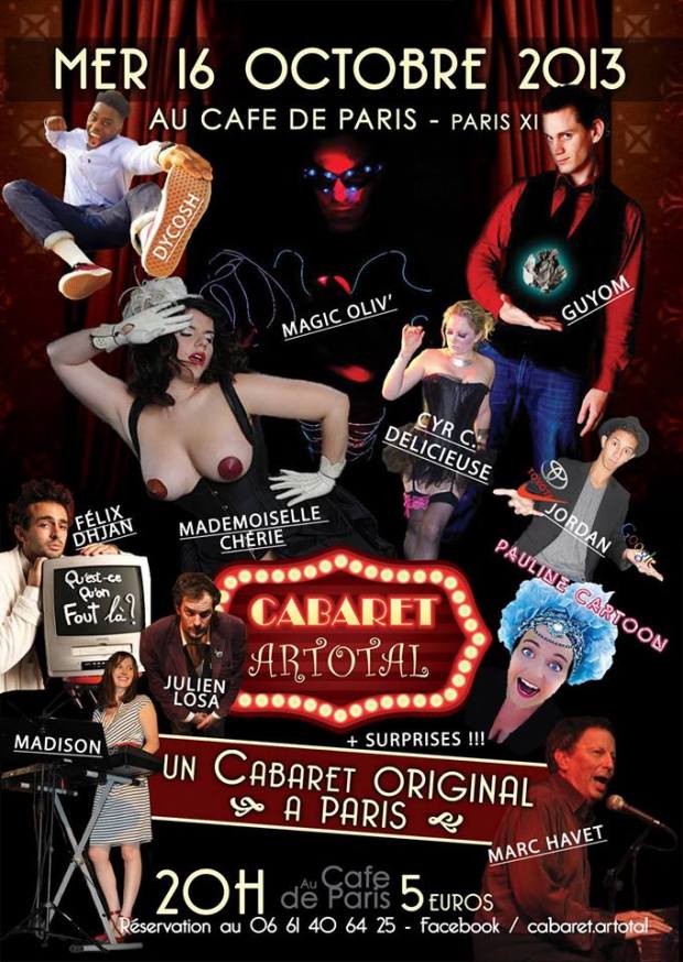 affiche cabaret artotal